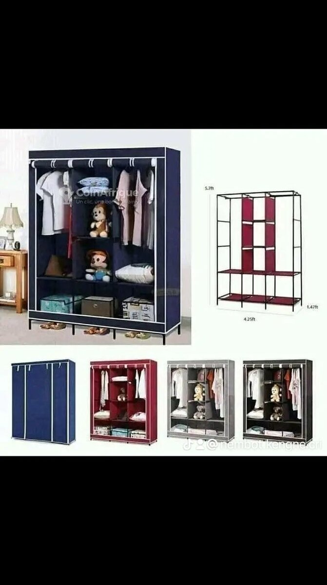 Armoire en tissu pliable