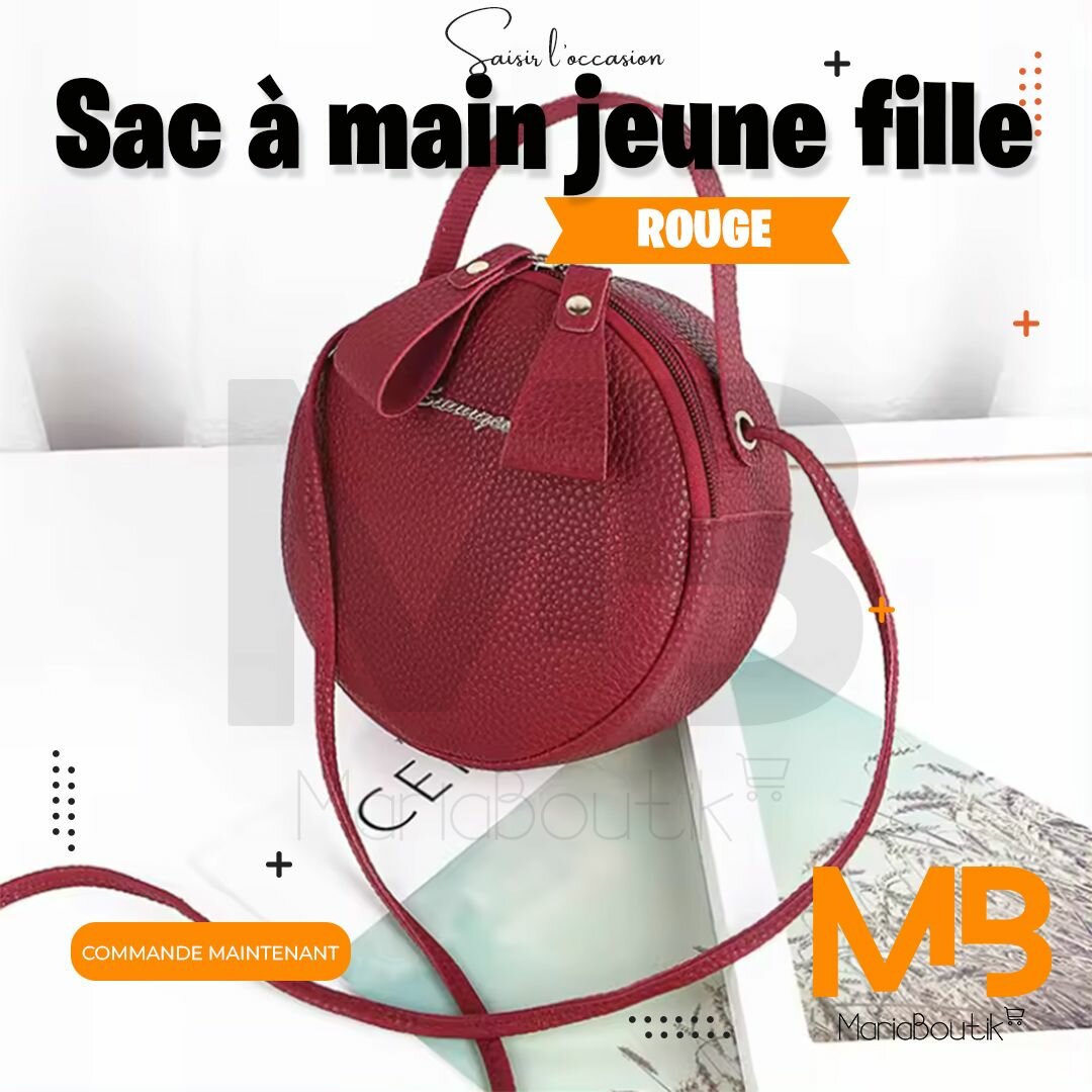 Sac bandoulière en cuir rouge