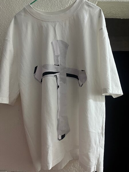 T-shirt imprimé croix unisexe