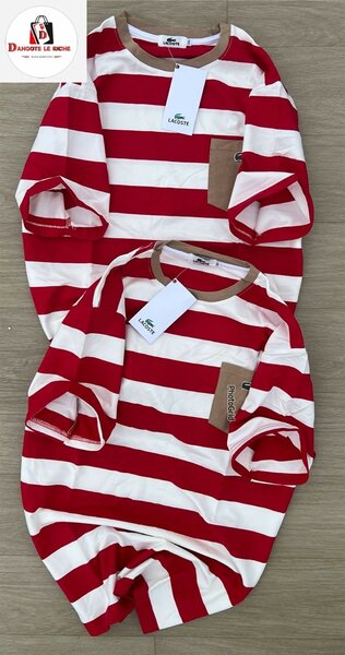 T-shirts rayés rouges