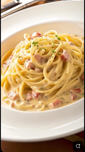 Spaghetti au jambon