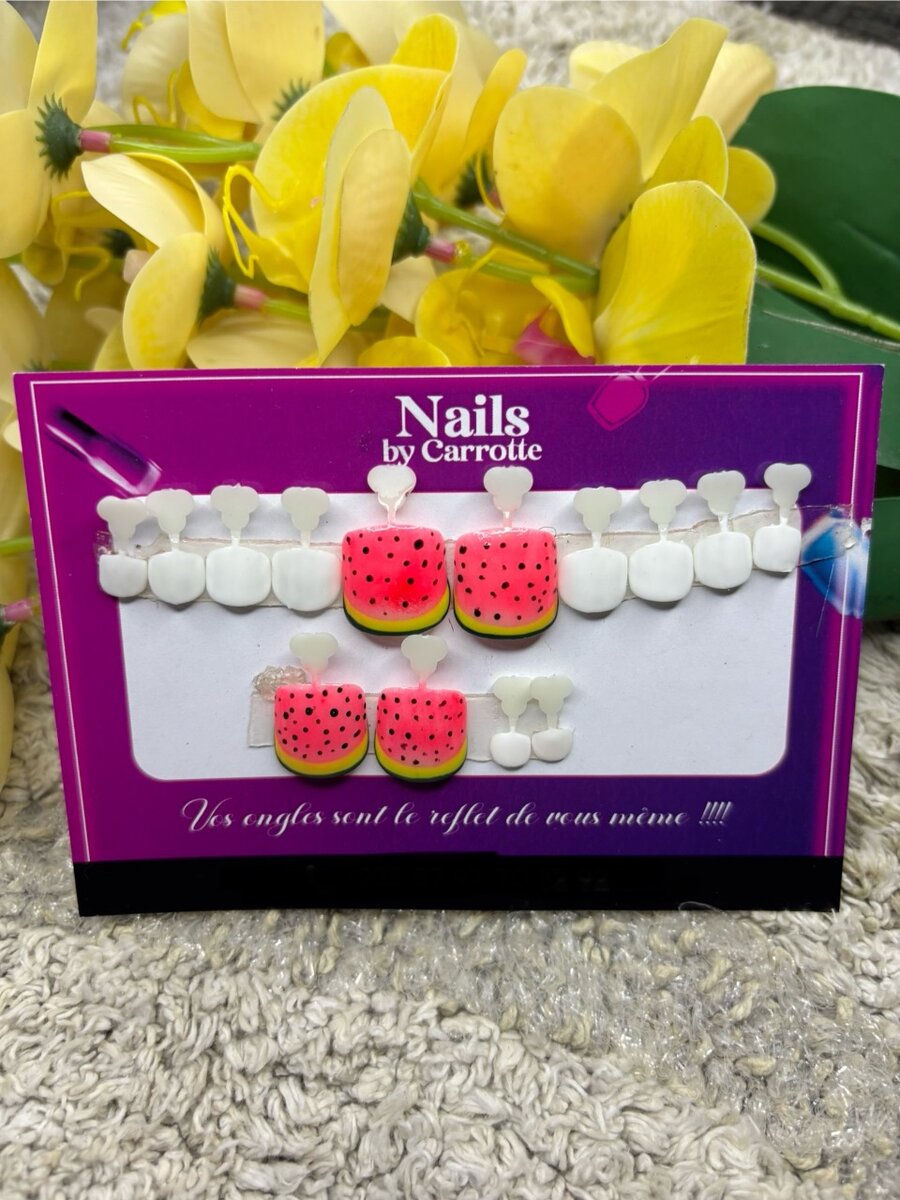 Faux Ongles Pastèque Design