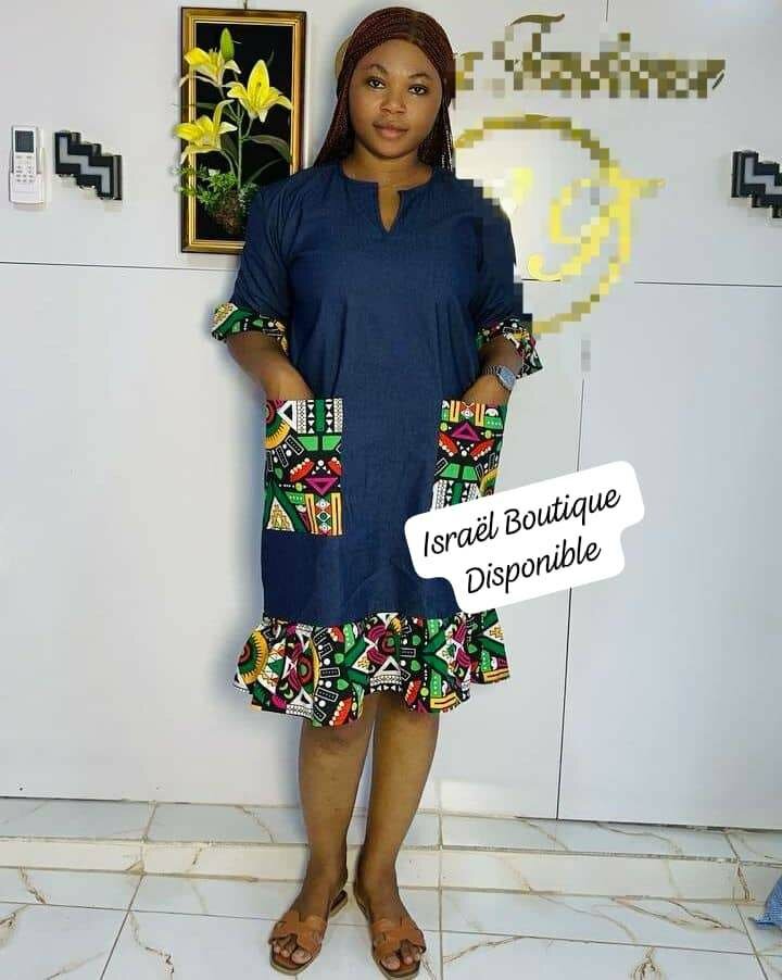 ROBE JEAN AVEC MOTIF PAGNE
