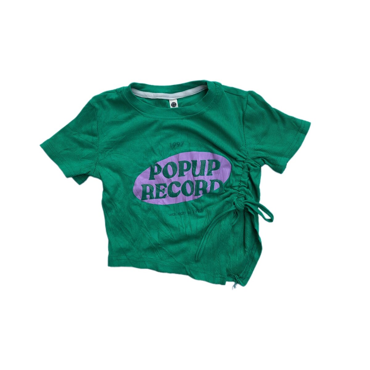 Green Crop Top Size 6/8