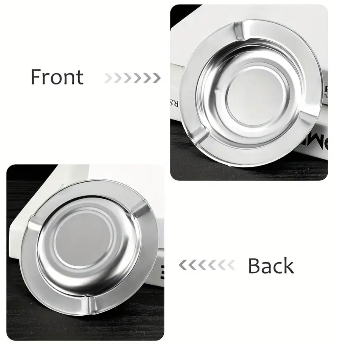 Cendrier en acier inox