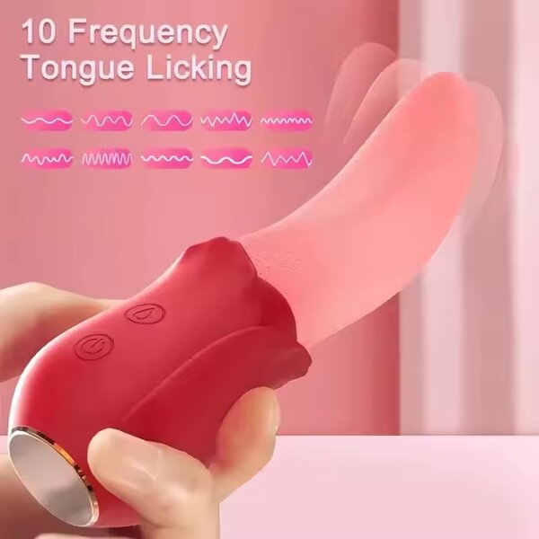 Female Toys Rose Licking Sucki