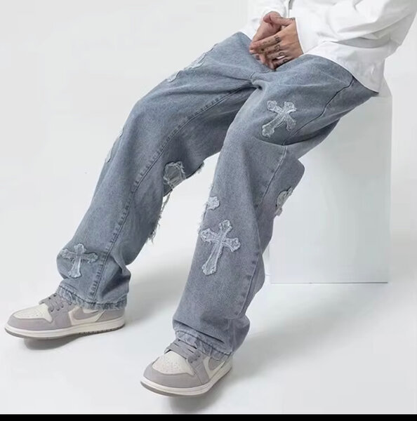Jean Baggy Homme avec Motifs