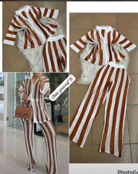 Ensemble Veste Pantalon Rayures