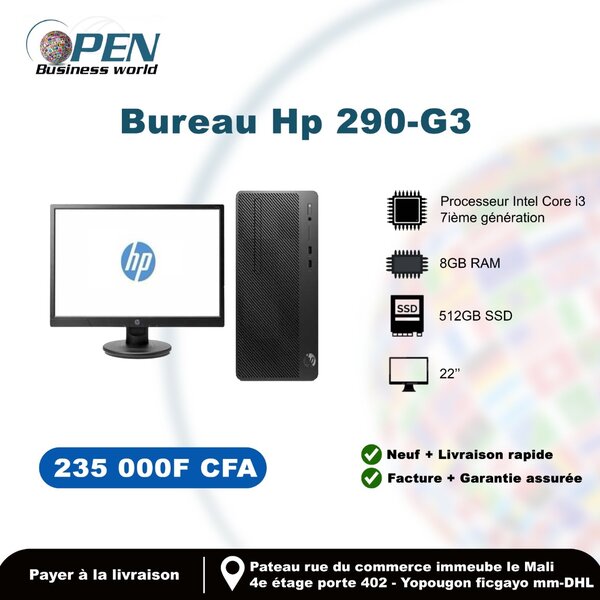 Bureau hp 290 G3 Core i3