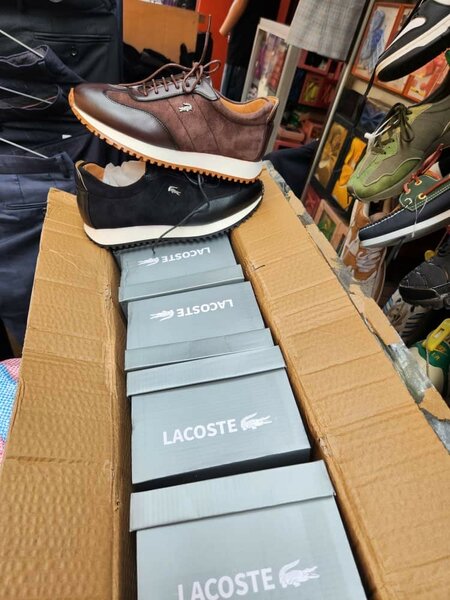 Baskets Lacoste en cuir homme