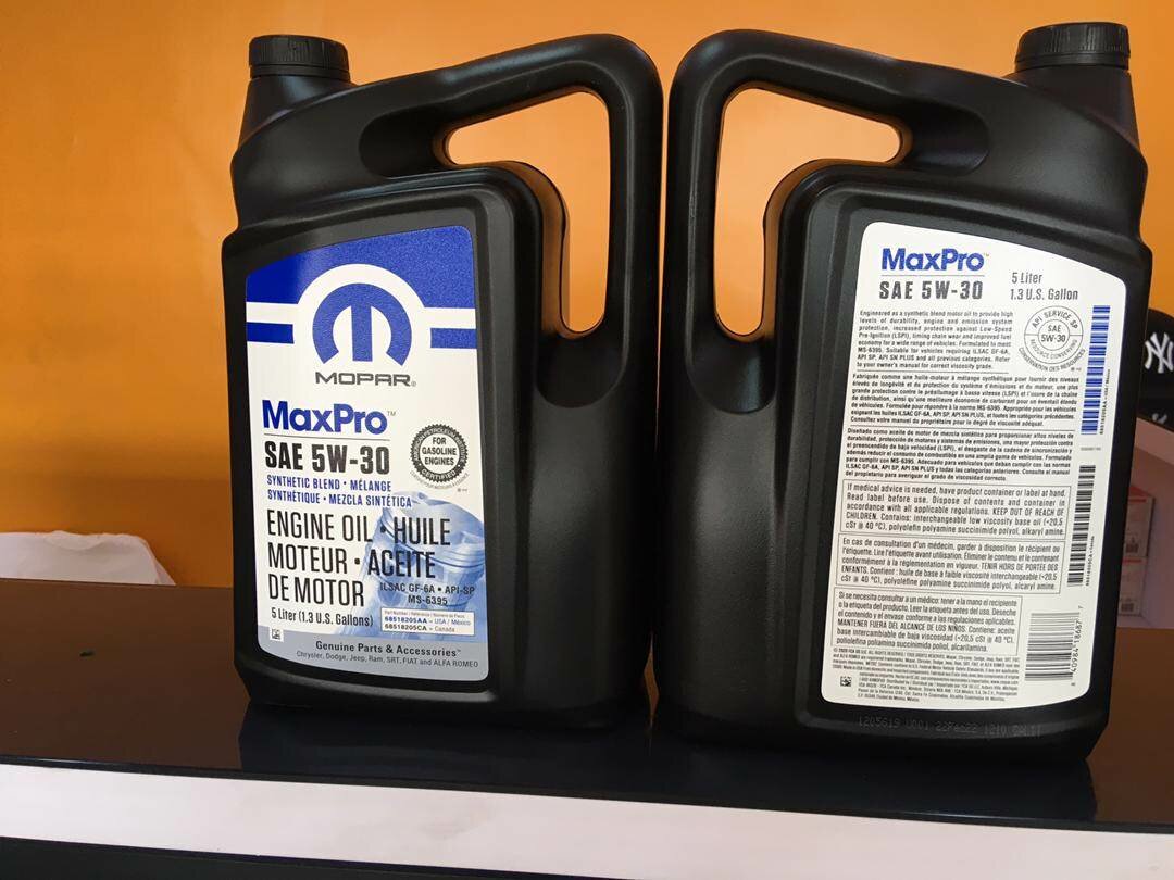 Mopar Maxpro 5W30 Engine Oil 5L imported from USA