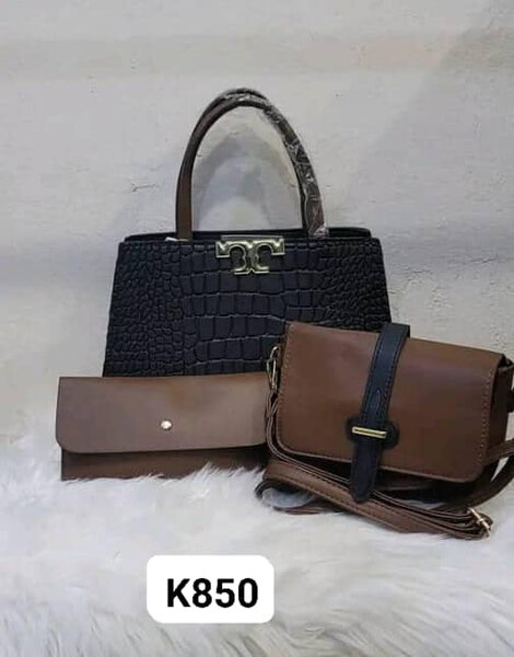 set of bags brown