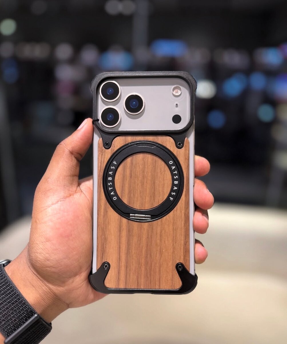 Coque MagSafe en bois pour iPhone