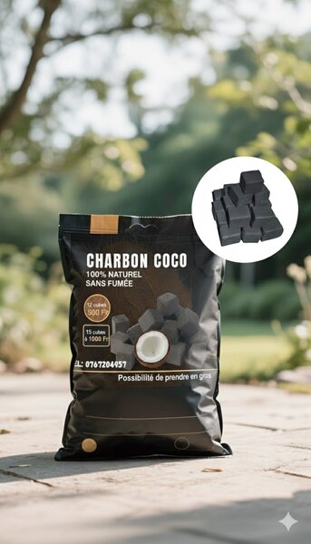 Charbon Coco Naturel Sans Fumée