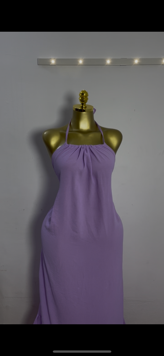Robe Longue Dos Nu Violette