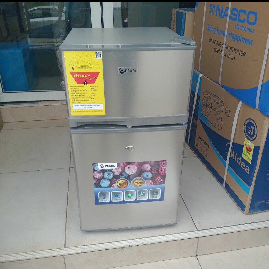 Pearl table top fridge, double door