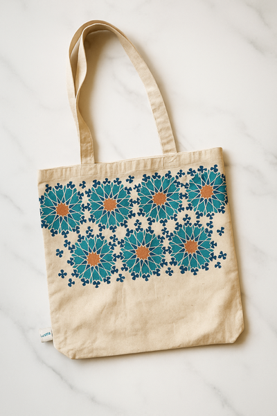 Sac tote️ en toile à motifs️