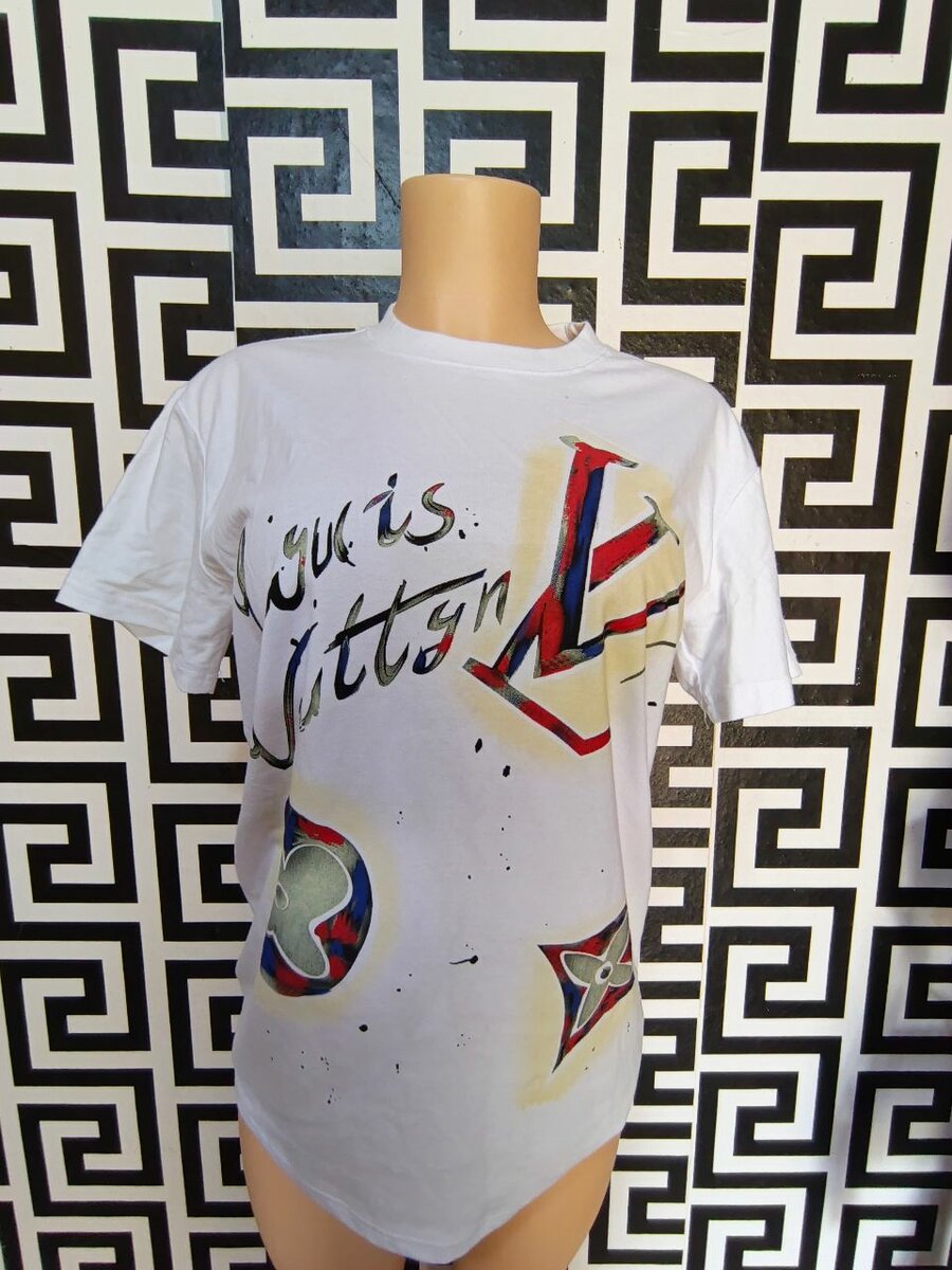 T-shirt graphique blanc unisexe
