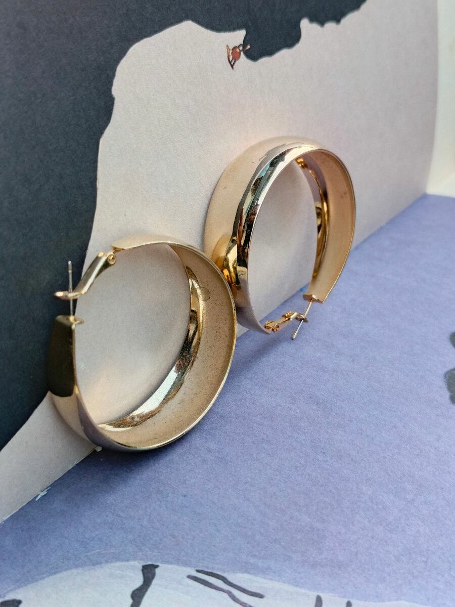 Boucles d'oreilles créoles dorées
