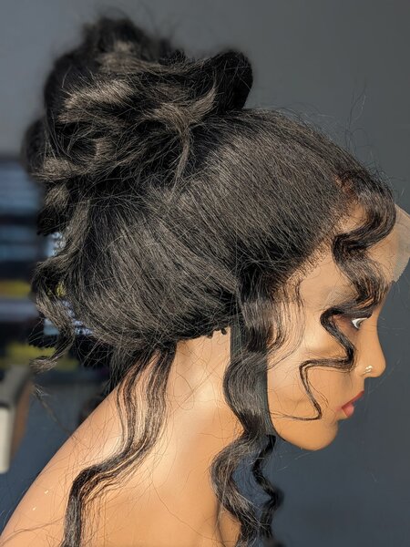 Human hair kinky