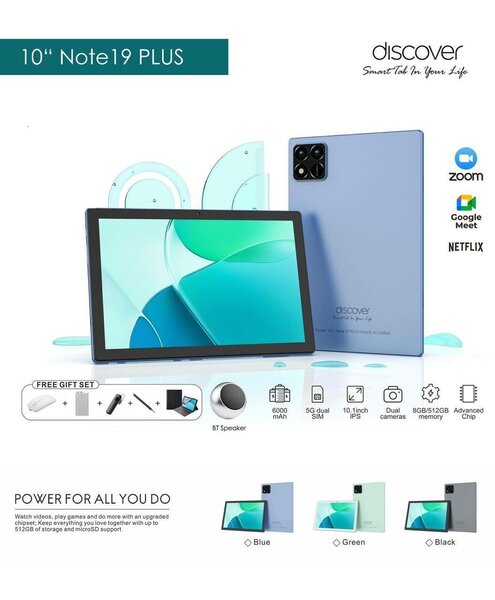 Discover Note 19 Plus  512GB ROM  8GB RAM  6000mAh Tablet