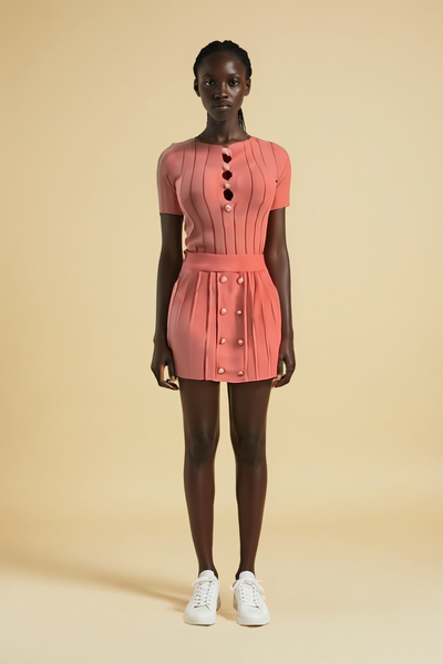 haut et jupe rose