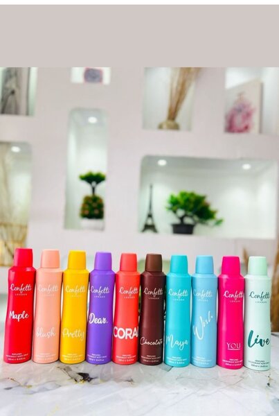 Confetti body spray