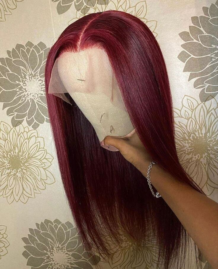 Perruque Lace Front Bordeaux