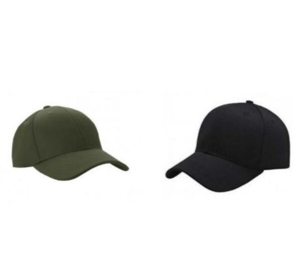 Lot De 2 Casquettes - Noir,Vert Treillis.