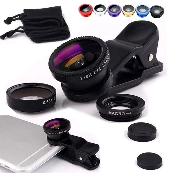 Kit d'objectifs 3 en 1 pour smartphone