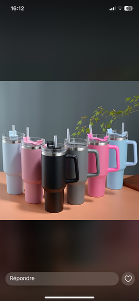 Gobelet Isotherme 1L avec Paille