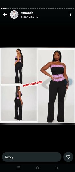 Tube dress and trousers