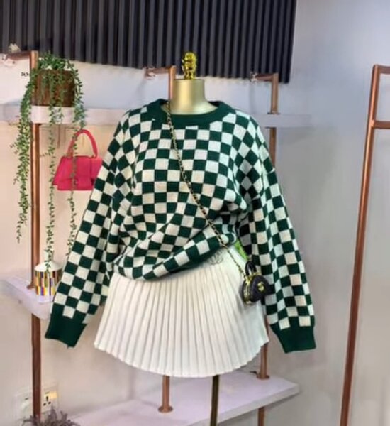 Skirt and hoodie
