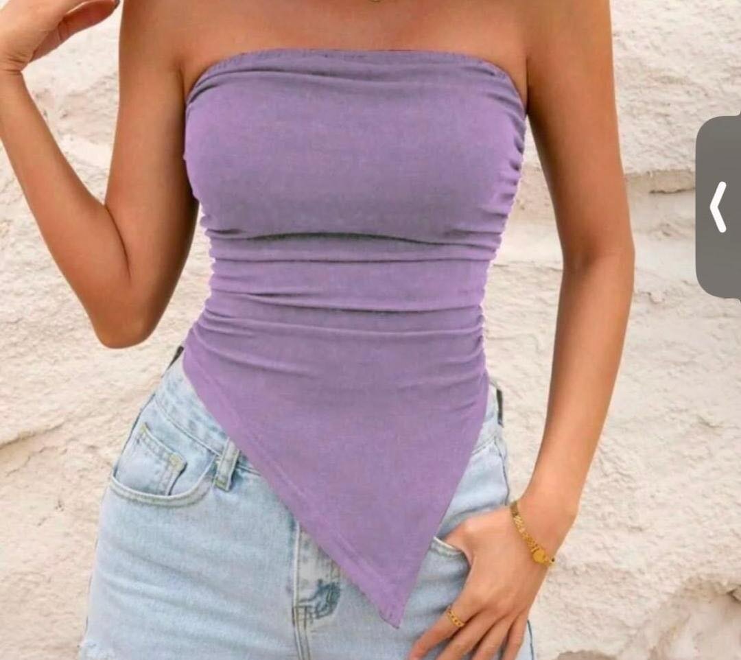 Bandeau top femme violet