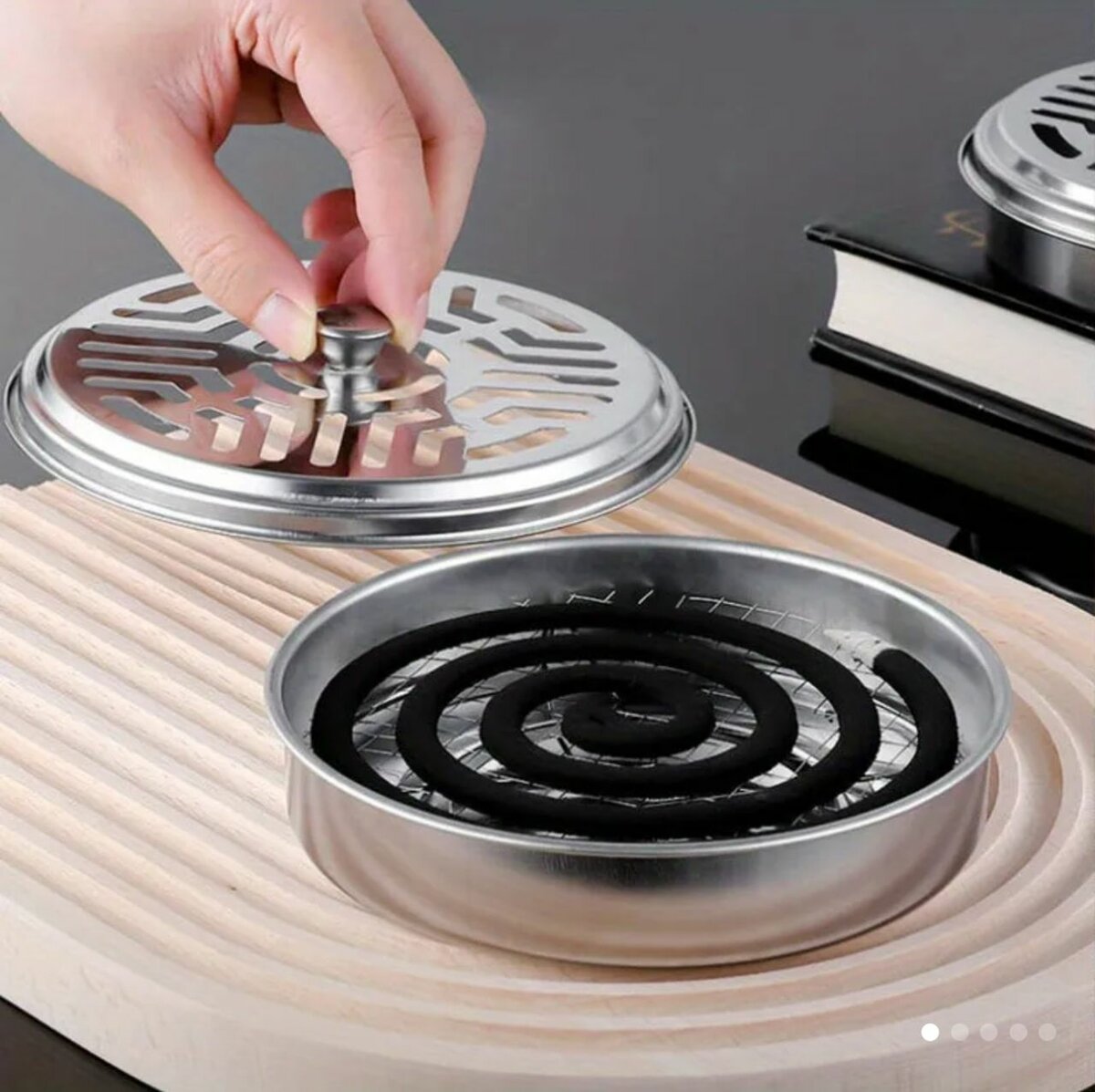 1pc Porte-bobine de moustique en acier inoxydable
