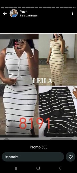 Robe Longue Rayée Élegante