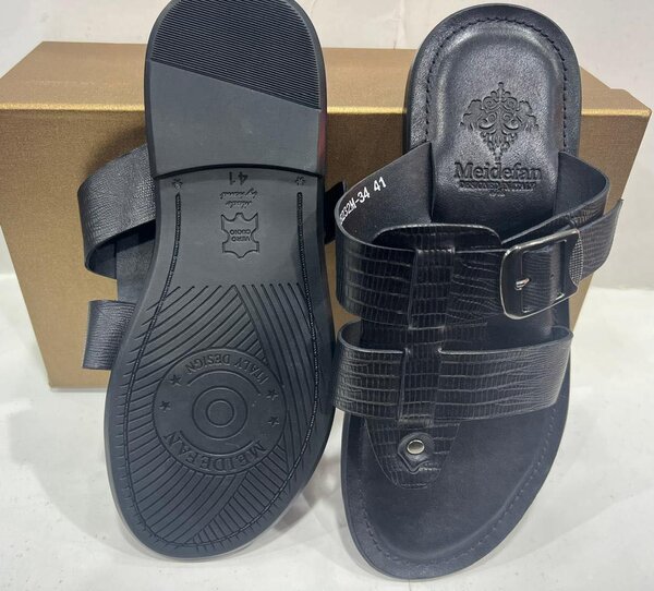Leather slippers