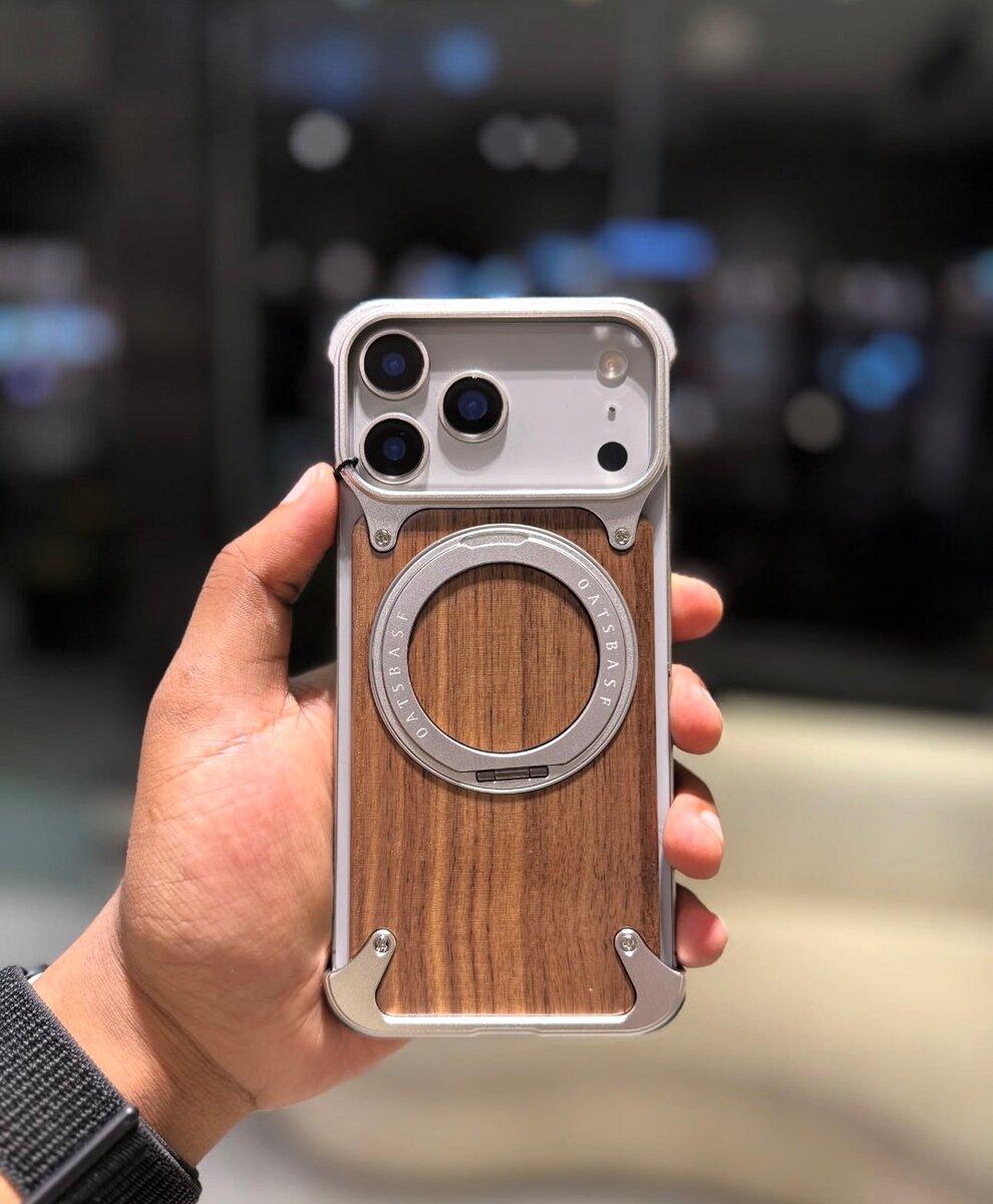 Coque MagSafe en bois pour iPhone