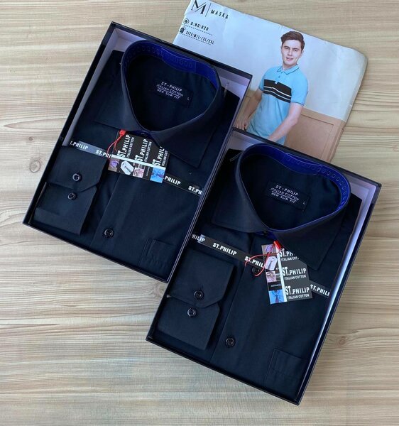 Long sleeve Plain Shirt - Navy Blue