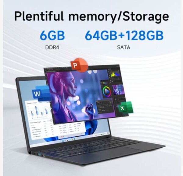 14 Inch Laptop Intel Celeron N3350 6GB RAM 192GB SSD Windows
