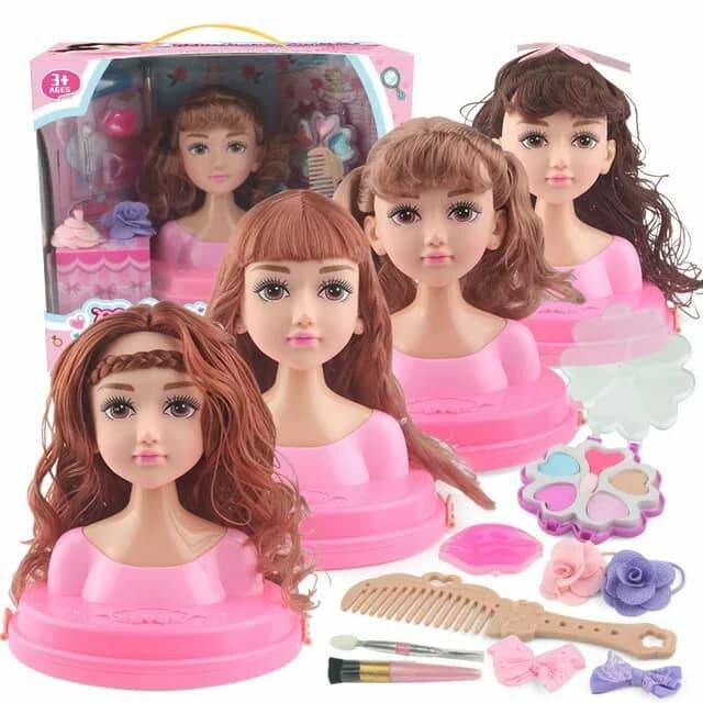 Tête de poupée pour filles, tête de poupée pour la coiffure