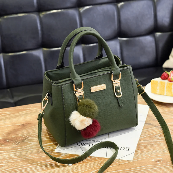 Sac à main en cuir vert chic