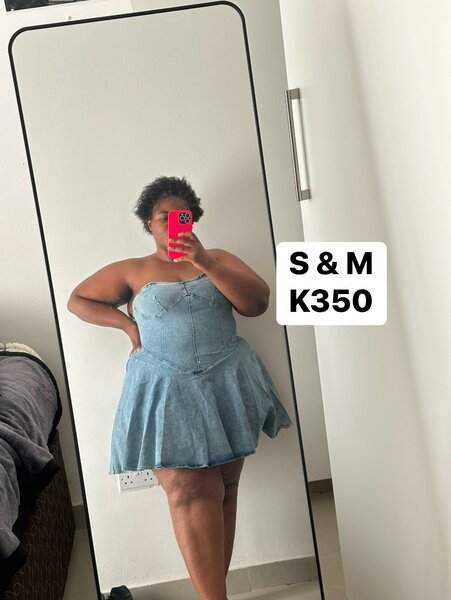 Mini denim dress
