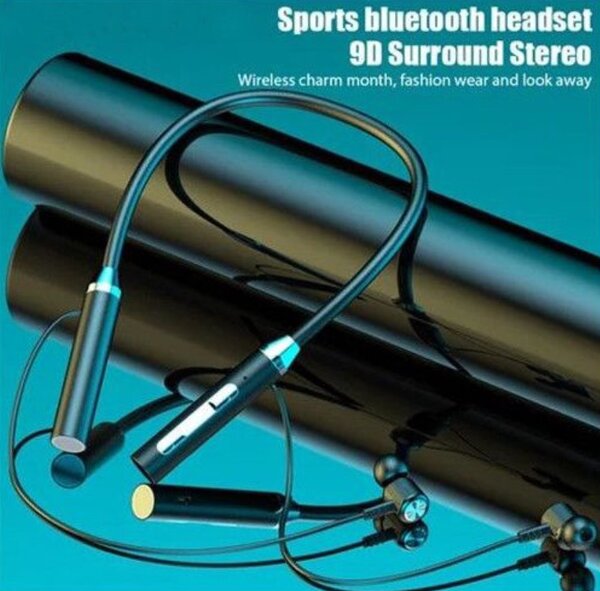 Bluetooth headphones neckband Black