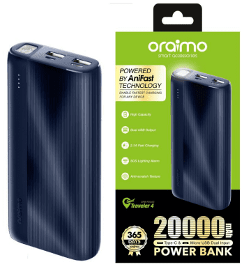 Power bank oraimo 20000mah