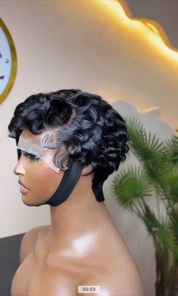 Closure pixie cut