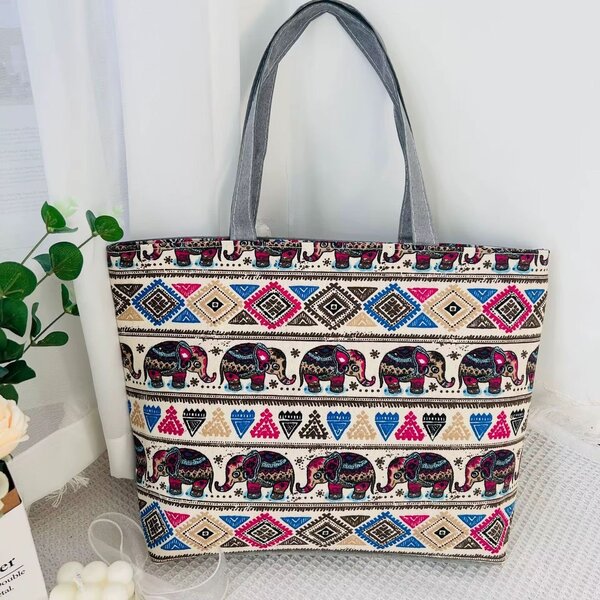 Sac cabas motif éléphant