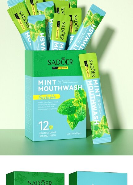 Pocket size mouthwash