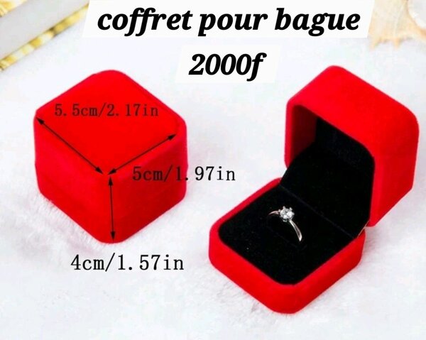 Boîte à Bijoux Velours Rouge