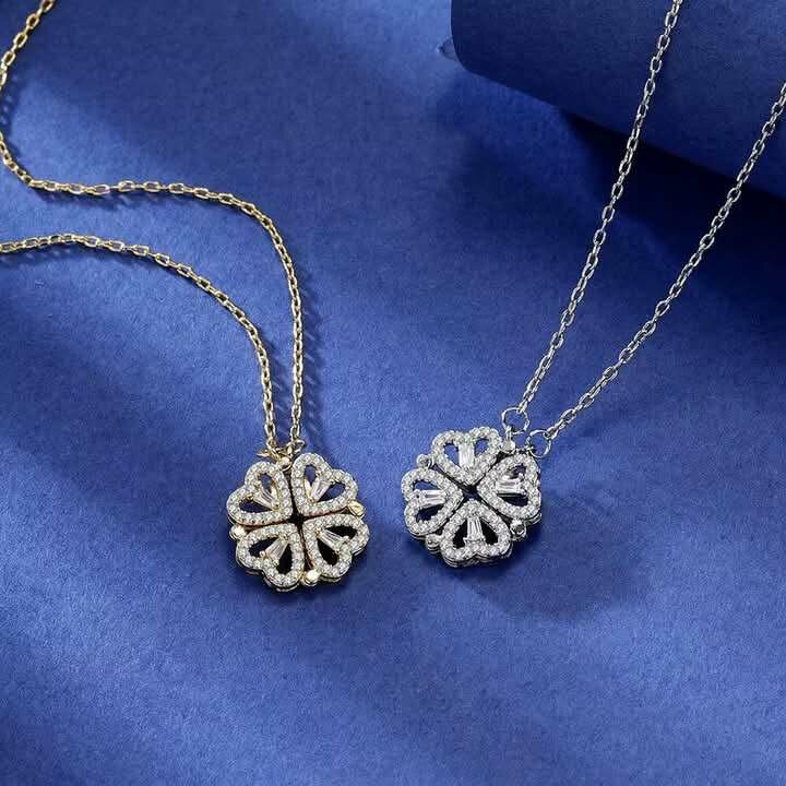 Collier élégant doré argenté